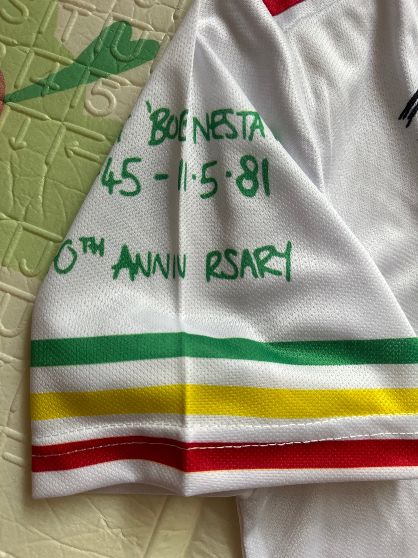 Bob Marley Special Edition White Soccer Style Jersey Men 2025