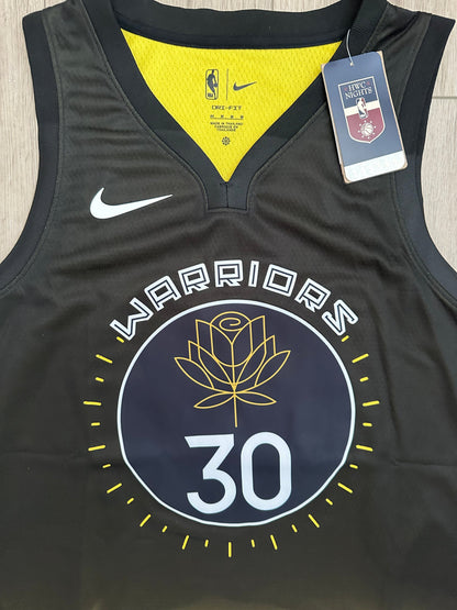 Warriors Stephen Curry #30 City Edition Basketball Jersey Men Size