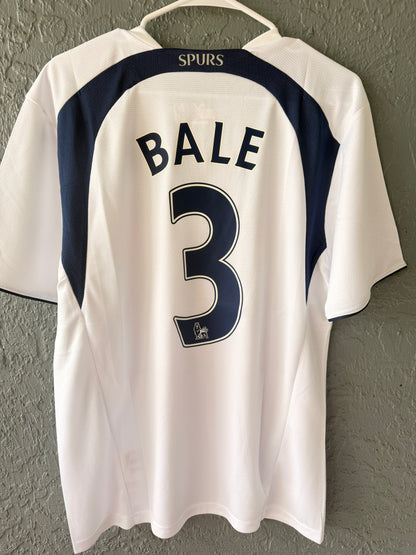 Tottenham Gareth Bale #3 2007/08 Home White Retro Soccer Jersey Men