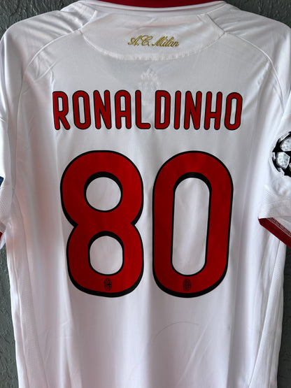 Milan 2009/10 Away Retro Soccer Jersey – Ronaldinho #80 – Men’s