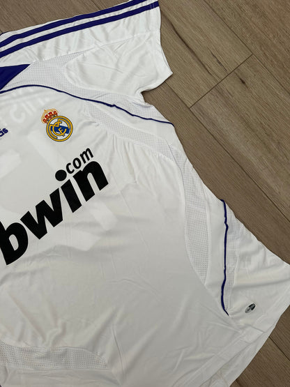 Real Madrid 2007/08 Home Retro Soccer Jersey – Ruud van Nistelrooy #17 – White – Men’s