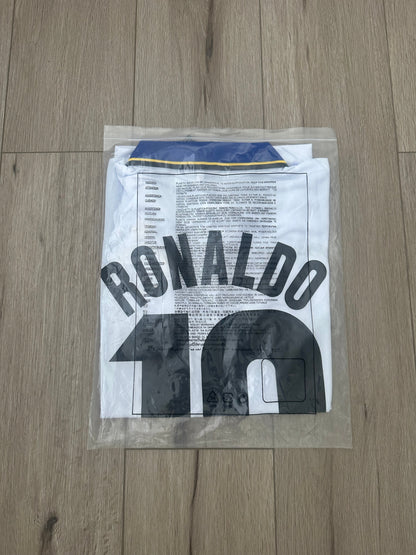Inter Milan Ronaldo Nazario 1998 Away #10 Soccer Jersey Retro White Men size