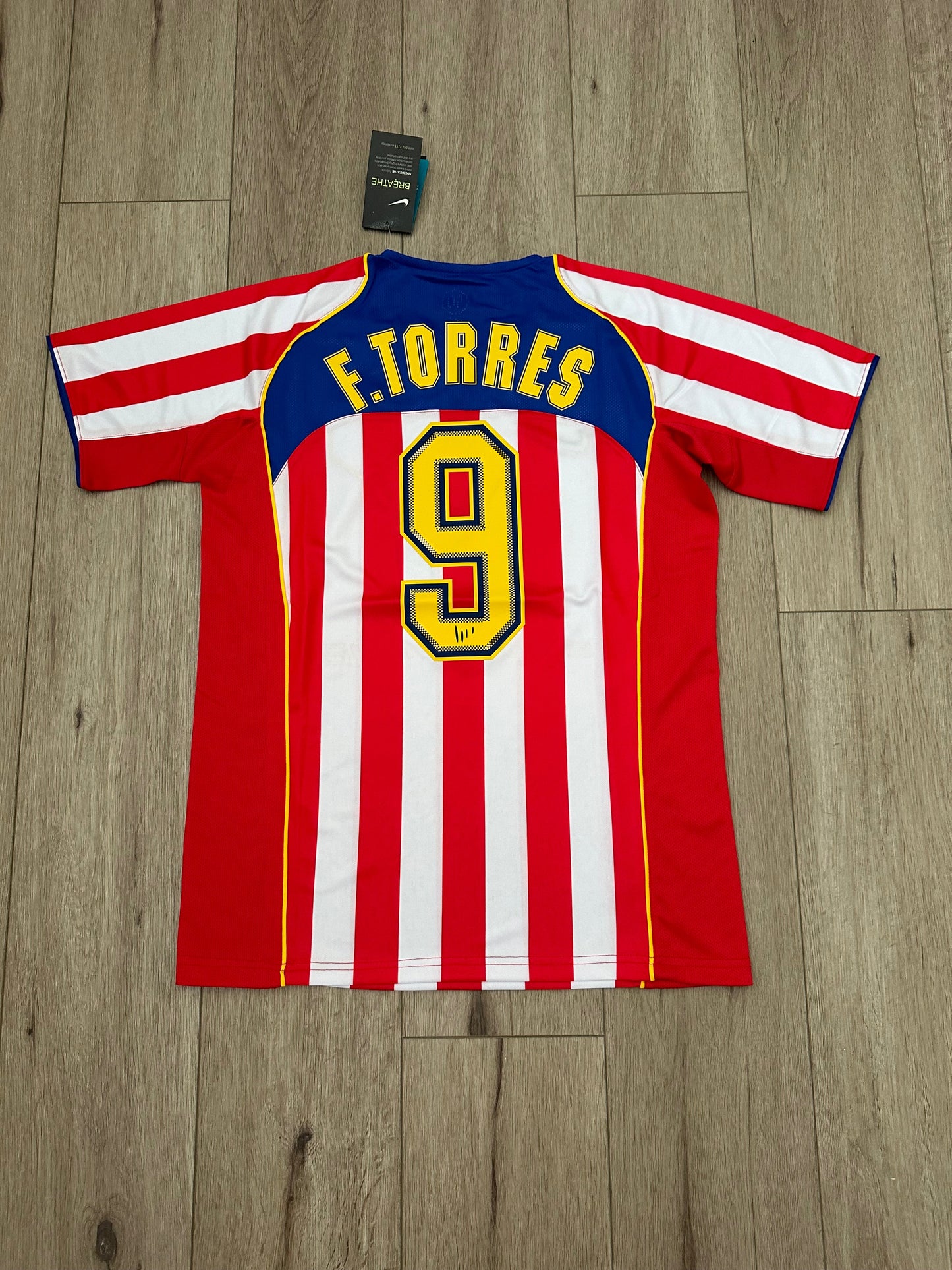 Atletico Madrid 2004/05 Home Retro Soccer Jersey – Fernando Torres #9 – Spider Man – Men’s