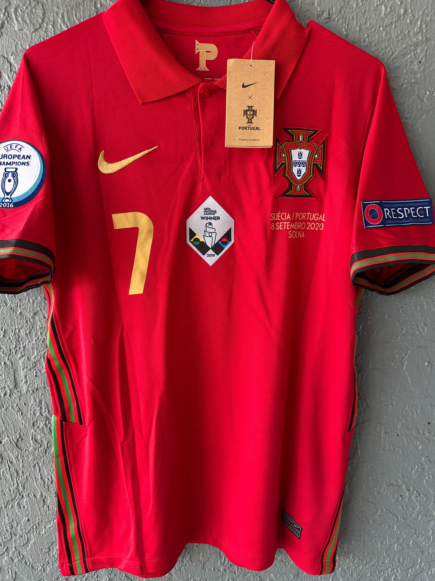 Portugal Cristiano Ronaldo #7 2020 Home Soccer Jersey Men Size