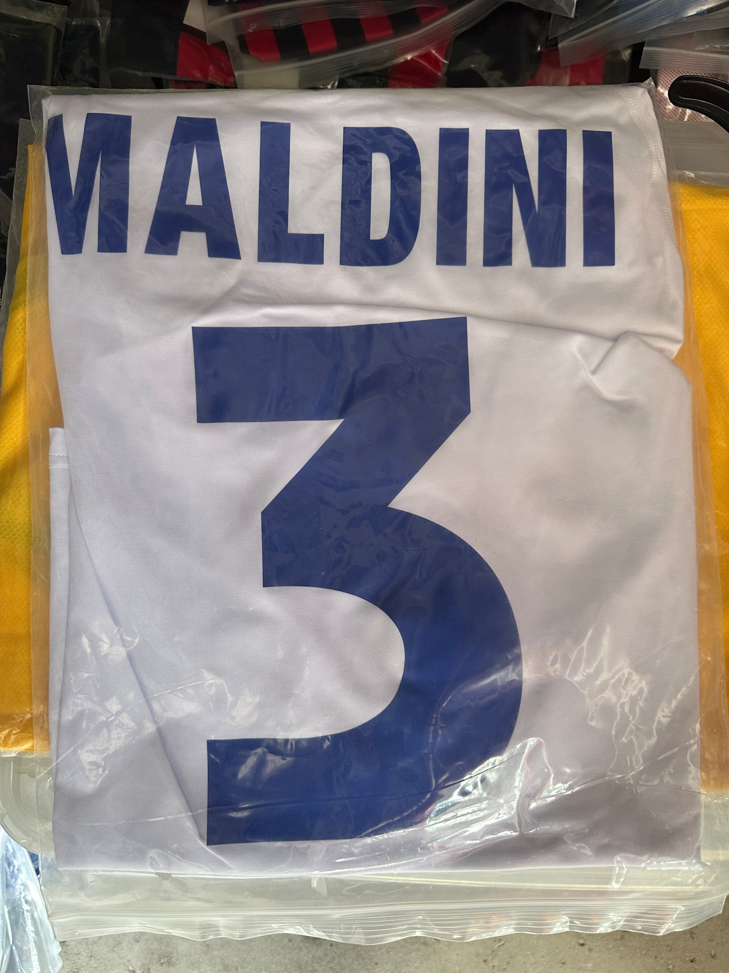 Italy 2000 Euro Away Retro Soccer Jersey – Paolo Maldini #3 – White – Men’s