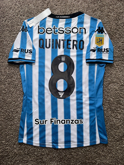 Racing Quintero Jersey Home Blue #8 Player Version Men size