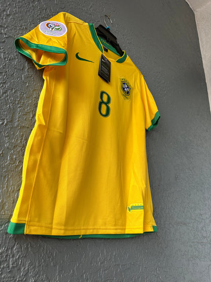 Brazil Soccer Jersey 2006 World Cup Home Yellow – Kaka #8 – Men’s