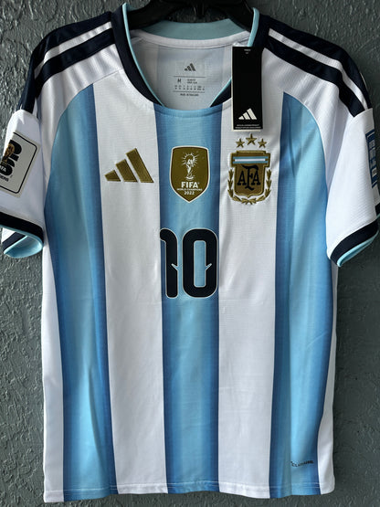 Argentina Lionel Messi 2026 World Cup Home Soccer Jersey Blue White Men