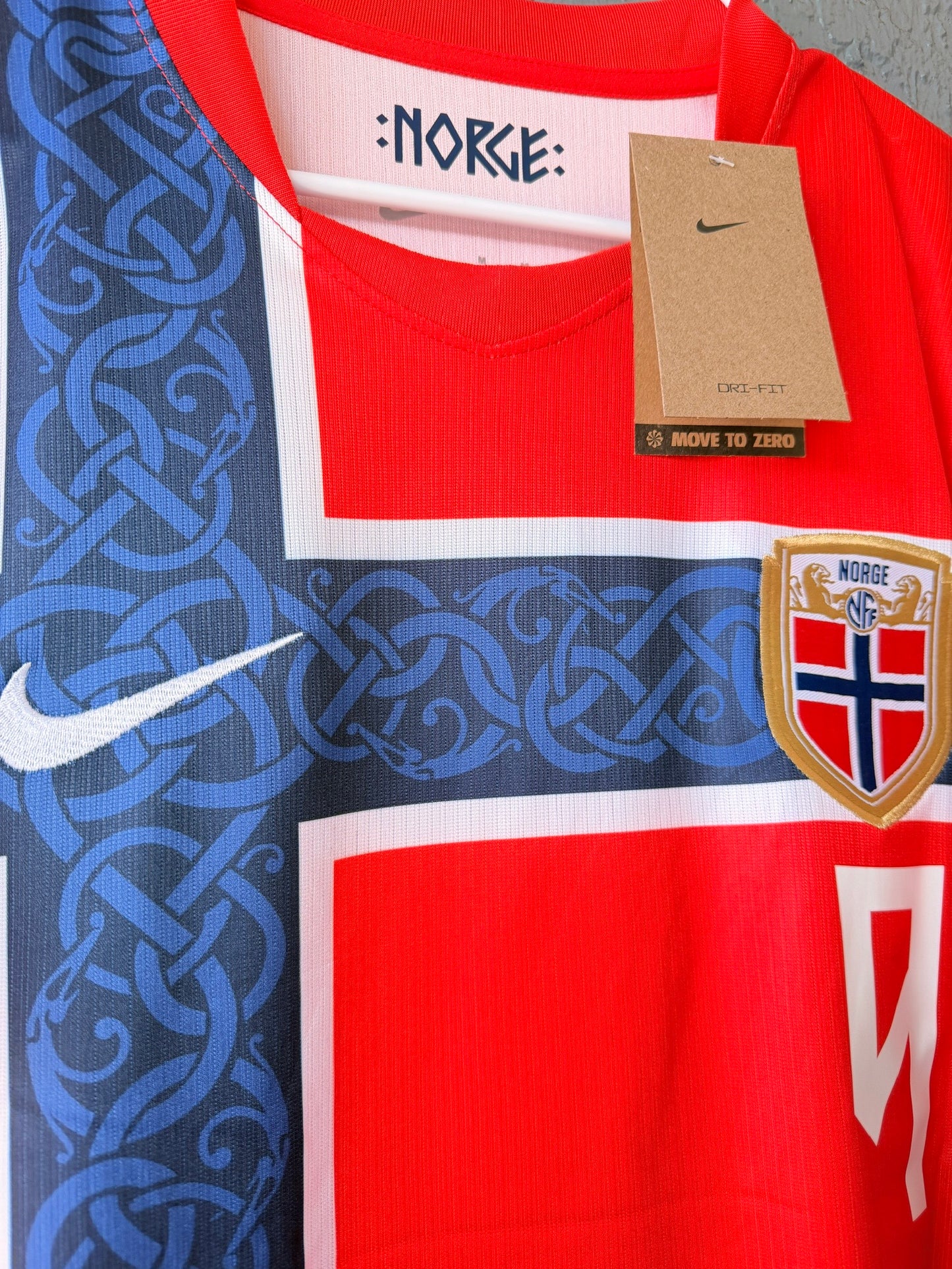 Norway Erling Haaland #9 2026 World Cup Home Red Soccer Jersey Men