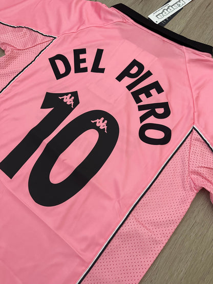 Juventus 97/98 Alessandro Del Piero #10 Retro Pink Soccer Jersey True Size Men