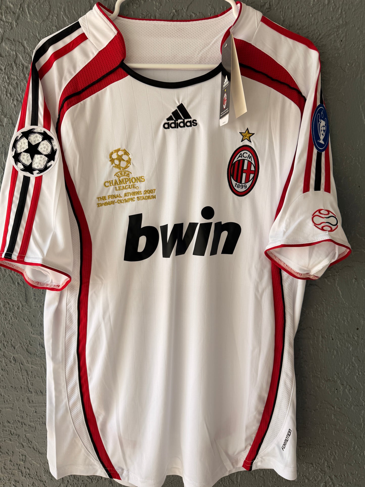 Milan Kaka #22 2007 Final White Retro Soccer Jersey Men