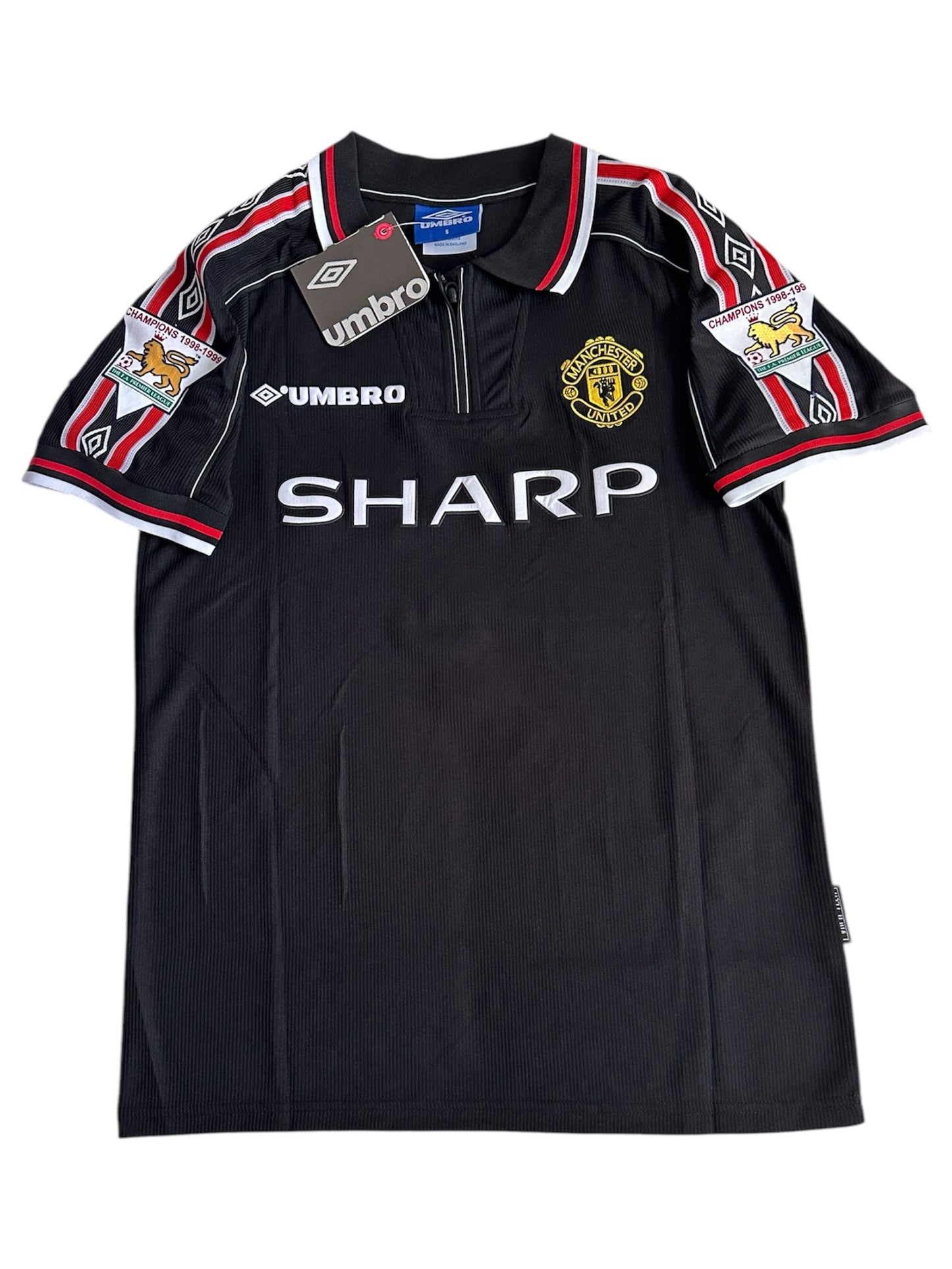 Manchester United Beckham Retro Soccer Jersey Black 1999