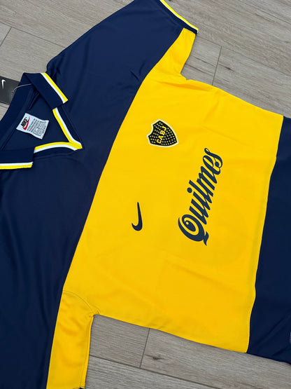 Boca Juniors 1999/00 Home Retro Soccer Jersey – Juan Roman Riquelme #10 – Blue – Men’s