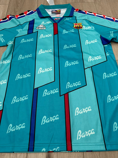 Barcelona 1996/97 Away Retro Soccer Jersey – Luis Enrique #21 – Blue – Men