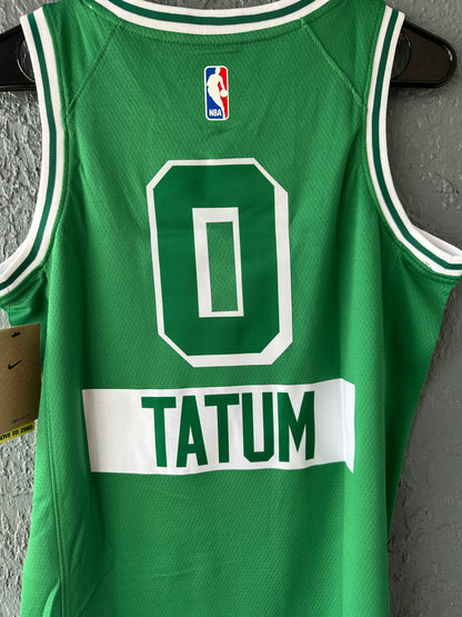 Boston Jayson Tatum #0 Green Retro Basketball Jersey Men