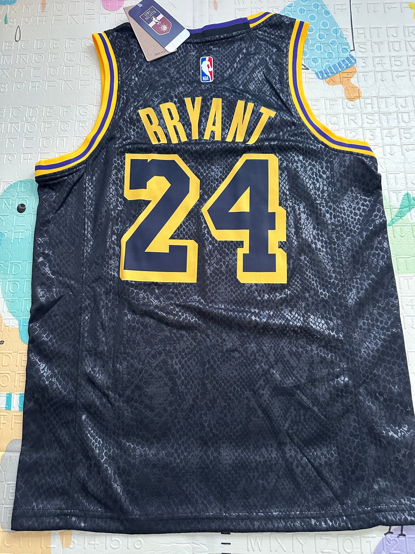Los Angeles Kobe Bryant #24 Black Gold Basketball Jersey Men Size