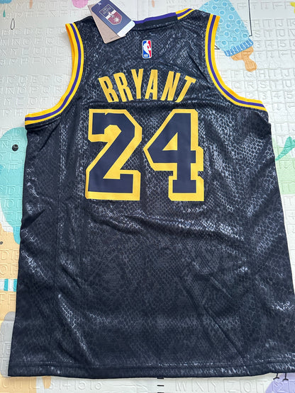 Los Angeles Kobe Bryant #24 Black Gold Basketball Jersey Men Size