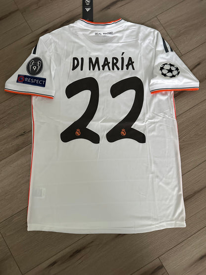 Real Madrid Angel Di Maria #11 2013/14 Home Retro Soccer Jersey Men