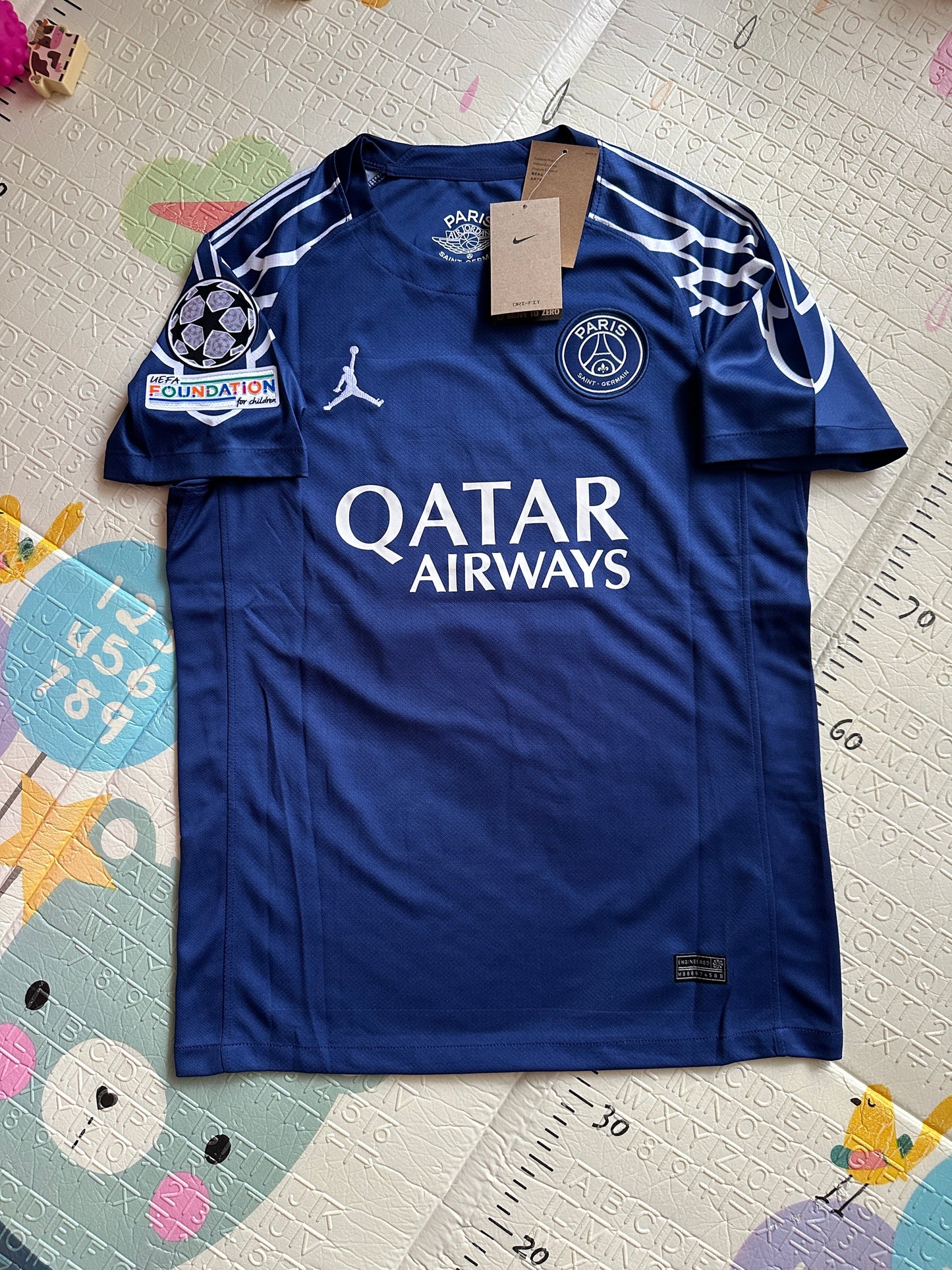 PSG Dembele #10 Third Blue 2024/25 Soccer Jersey UCL Men Size