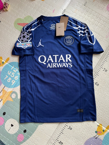 PSG Dembele #10 Third Blue 2024/25 Soccer Jersey UCL Men Size