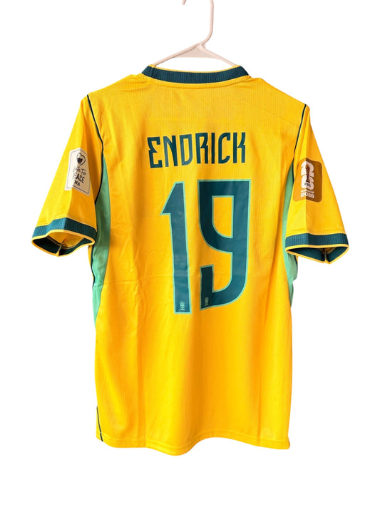 Brazil Endrick #19 2026 Home Yellow Soccer Jersey Men