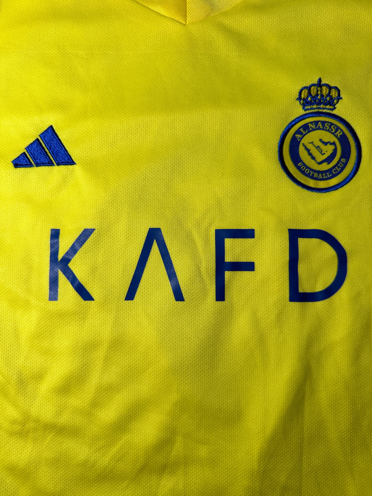 Al Nassr Cristiano Ronaldo #7 Yellow Soccer Jersey Kids Youth Size 18 Deal