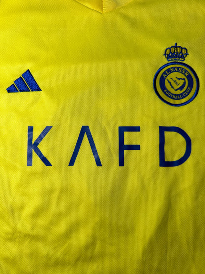 Al Nassr Cristiano Ronaldo #7 Yellow Soccer Jersey Kids Youth Size 18 Deal