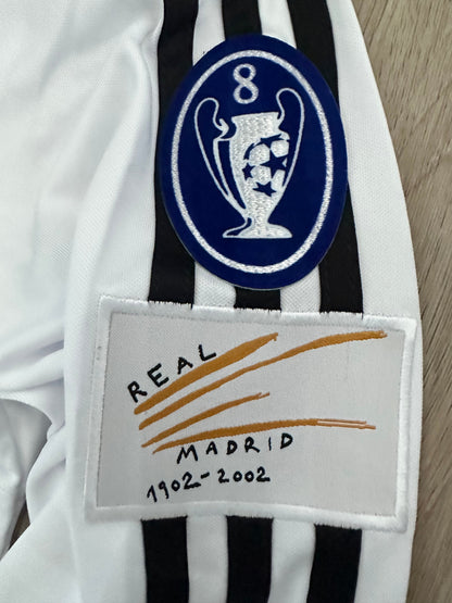 Real Madrid Retro Jersey 2002 UCL Final Home White – Zidane #5 – Long Sleeve