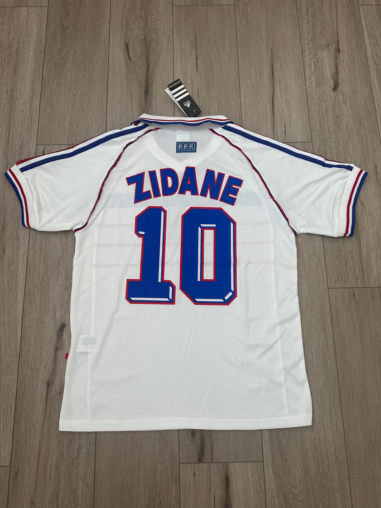 Zidane Zinedine #10 France Away White 1998 Soccer Jersey Regular Men’s size