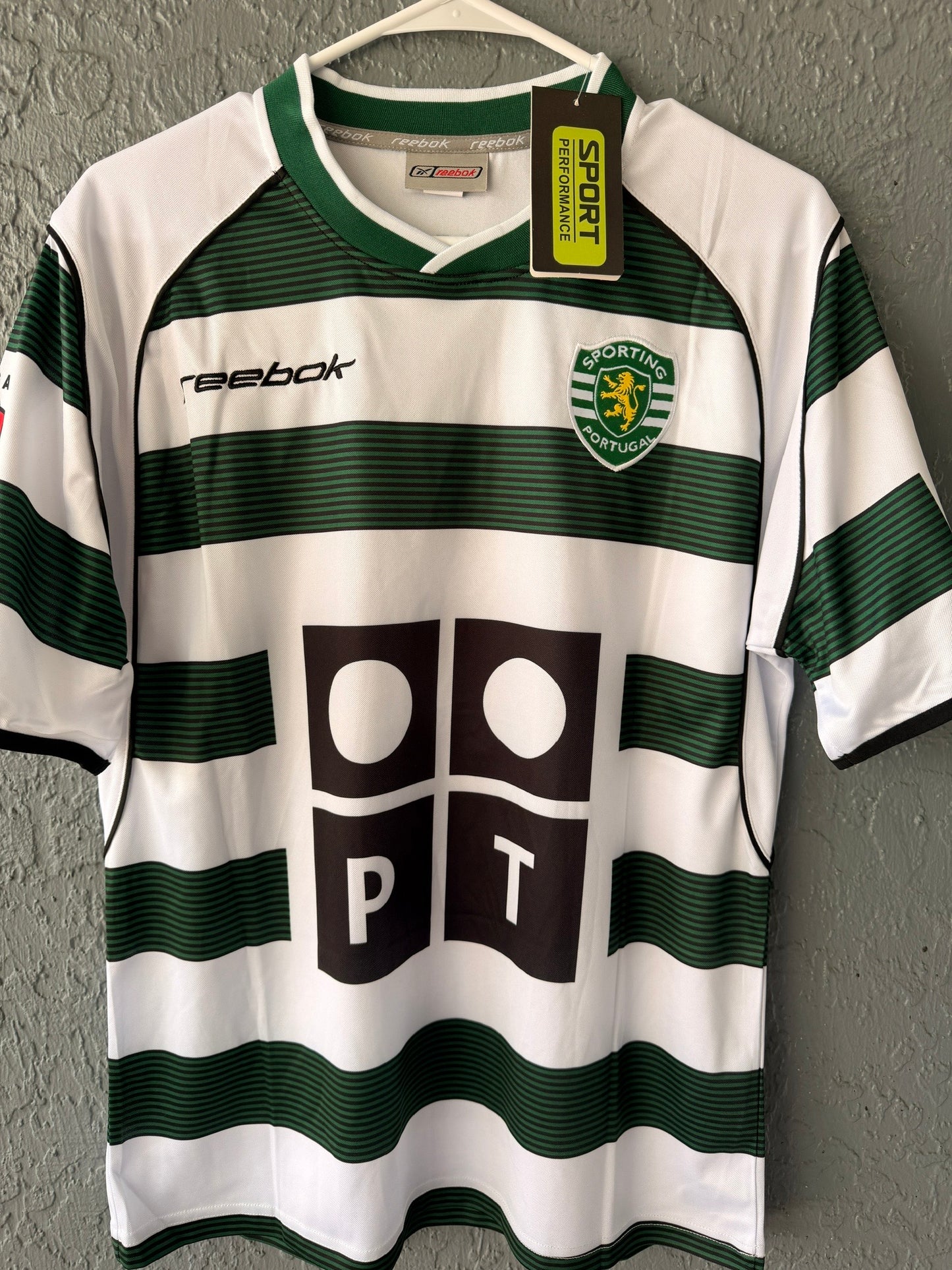 Sporting Lisbon Cristiano Ronaldo #28 2002/03 Home Green White Retro Soccer Jersey Men