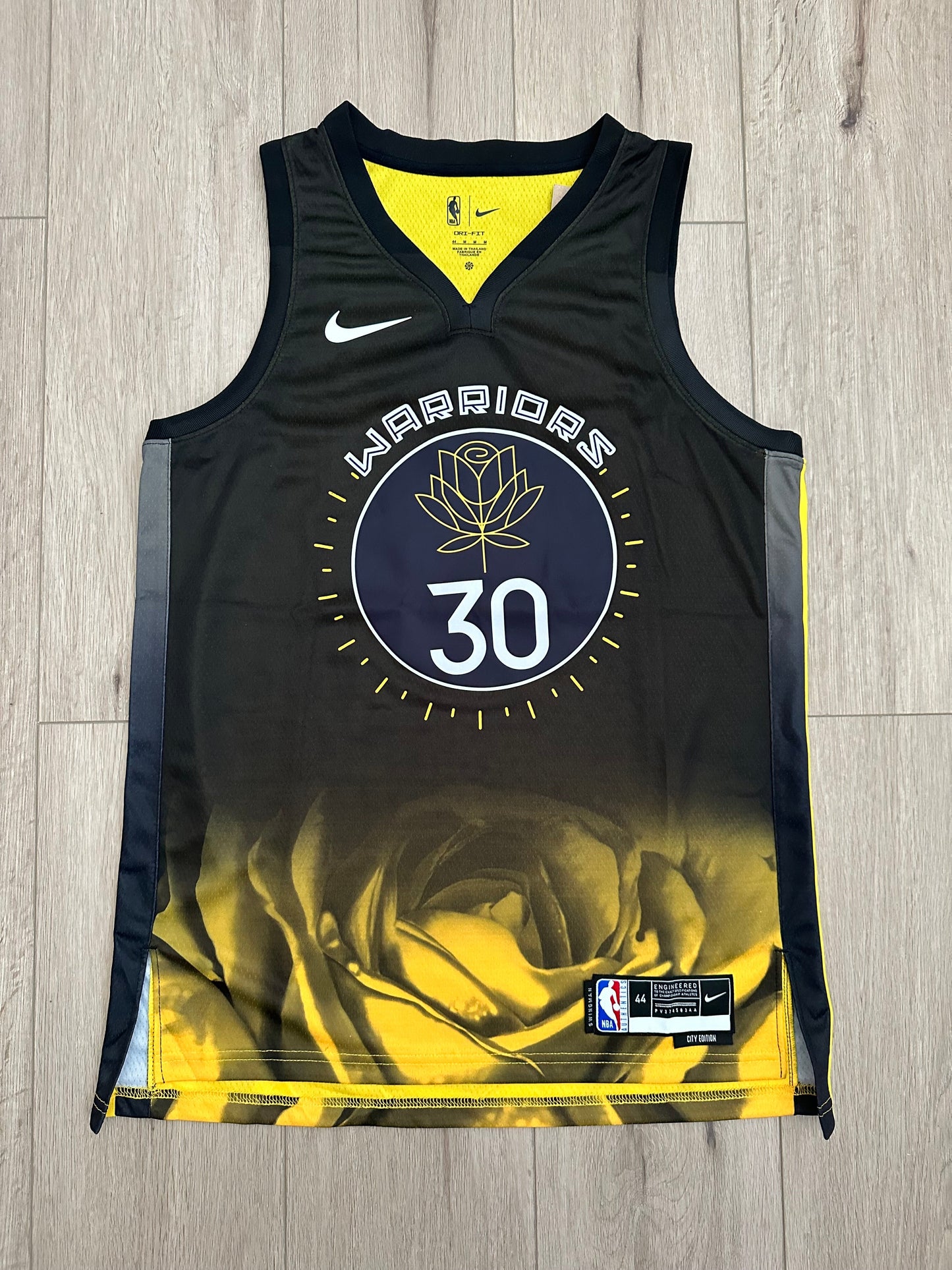 Warriors Stephen Curry #30 City Edition Basketball Jersey Men Size