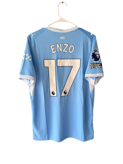 Manchester City Enzo #17 2026/27 Home Sky Blue Soccer Jersey Premier Men Size