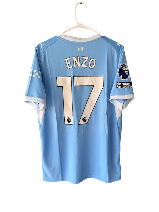 Manchester City Enzo #17 2026/27 Home Sky Blue Soccer Jersey Premier Men Size