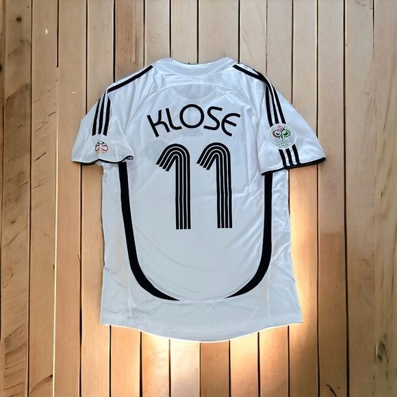 Germany Miroslav Klose #11 2006 Home White Retro Soccer Jersey Men