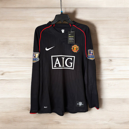 Manchester United 2007/08 Away Retro Soccer Jersey – Cristiano Ronaldo #7 – Long Sleeve