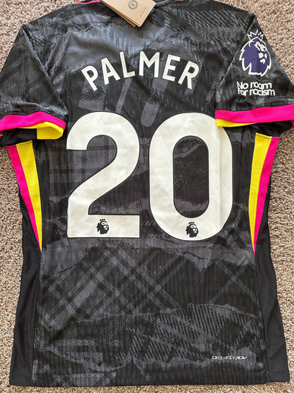 Chelsea Cole Palmer 2024/25 Soccer Jersey Black Men size Player Version