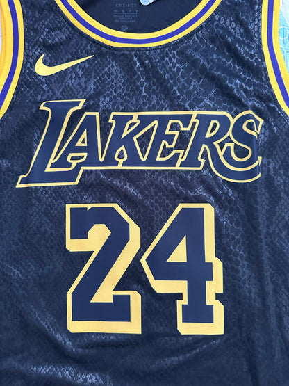 Los Angeles Kobe Bryant #24 Black Gold Basketball Jersey Men Size
