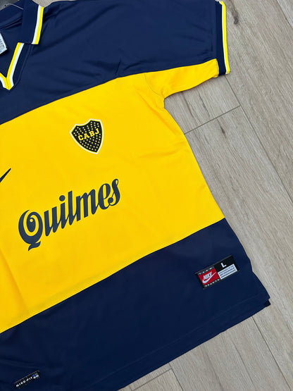 Boca Juniors 1999/00 Home Retro Soccer Jersey – Juan Roman Riquelme #10 – Blue – Men’s