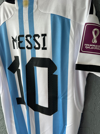 Argentina Messi #10 2022 Home Soccer Jersey Men