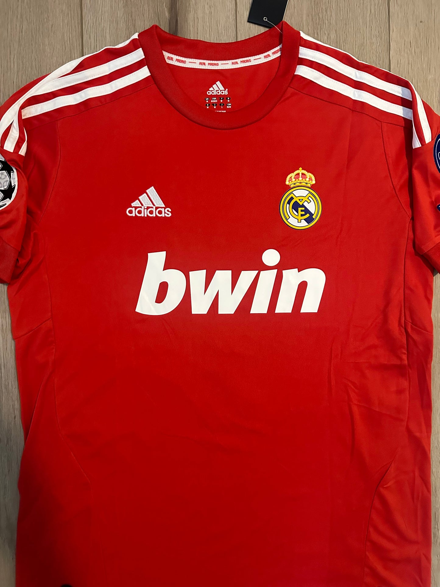 Real Madrid 2011/12 Away UCL Retro Soccer Jersey – Cristiano Ronaldo #7 – Red – Men