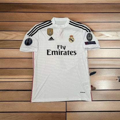 Real Madrid Retro 14/15 James Rodriguez #10 Soccer Jersey Champions Home Men