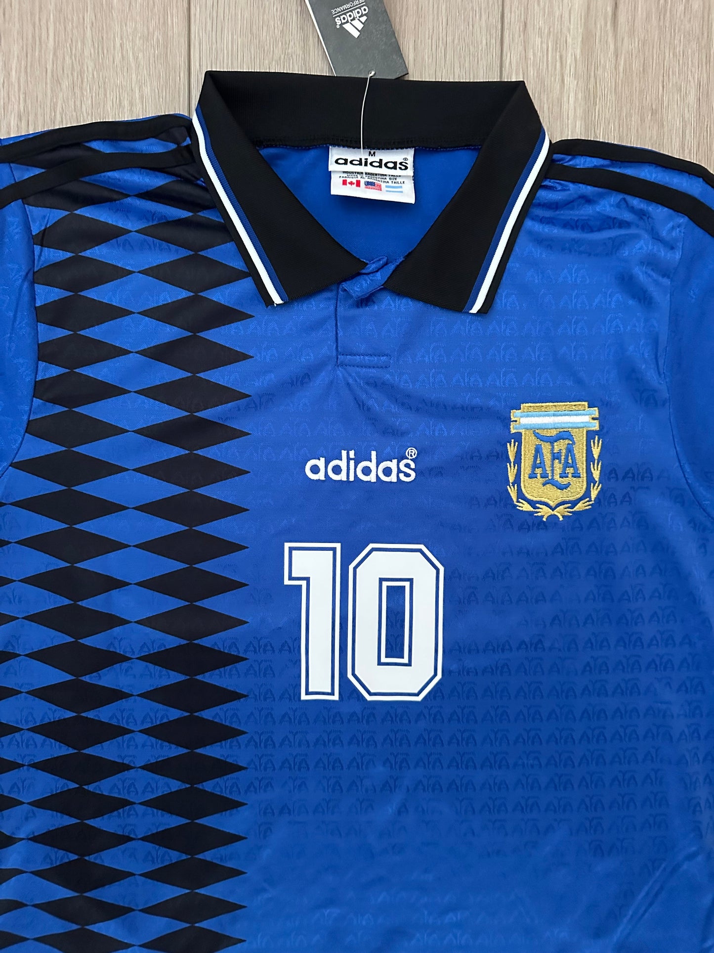 Argentina 1994 Away Retro Soccer Jersey Diego Maradona #10 Men’s Blue