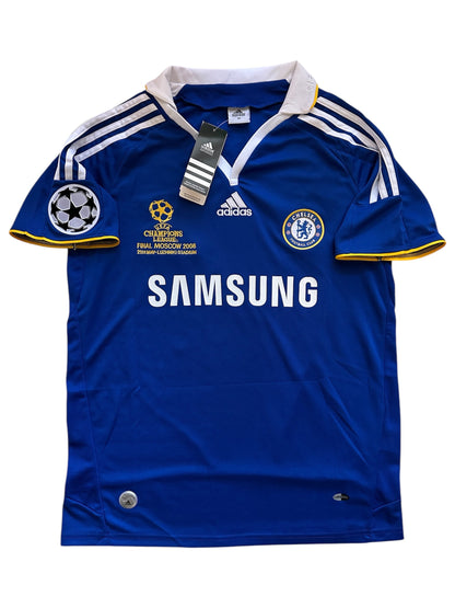 Chelsea Lampard Final Champions Soccer Jersey 2008 Blue Size Regular Men