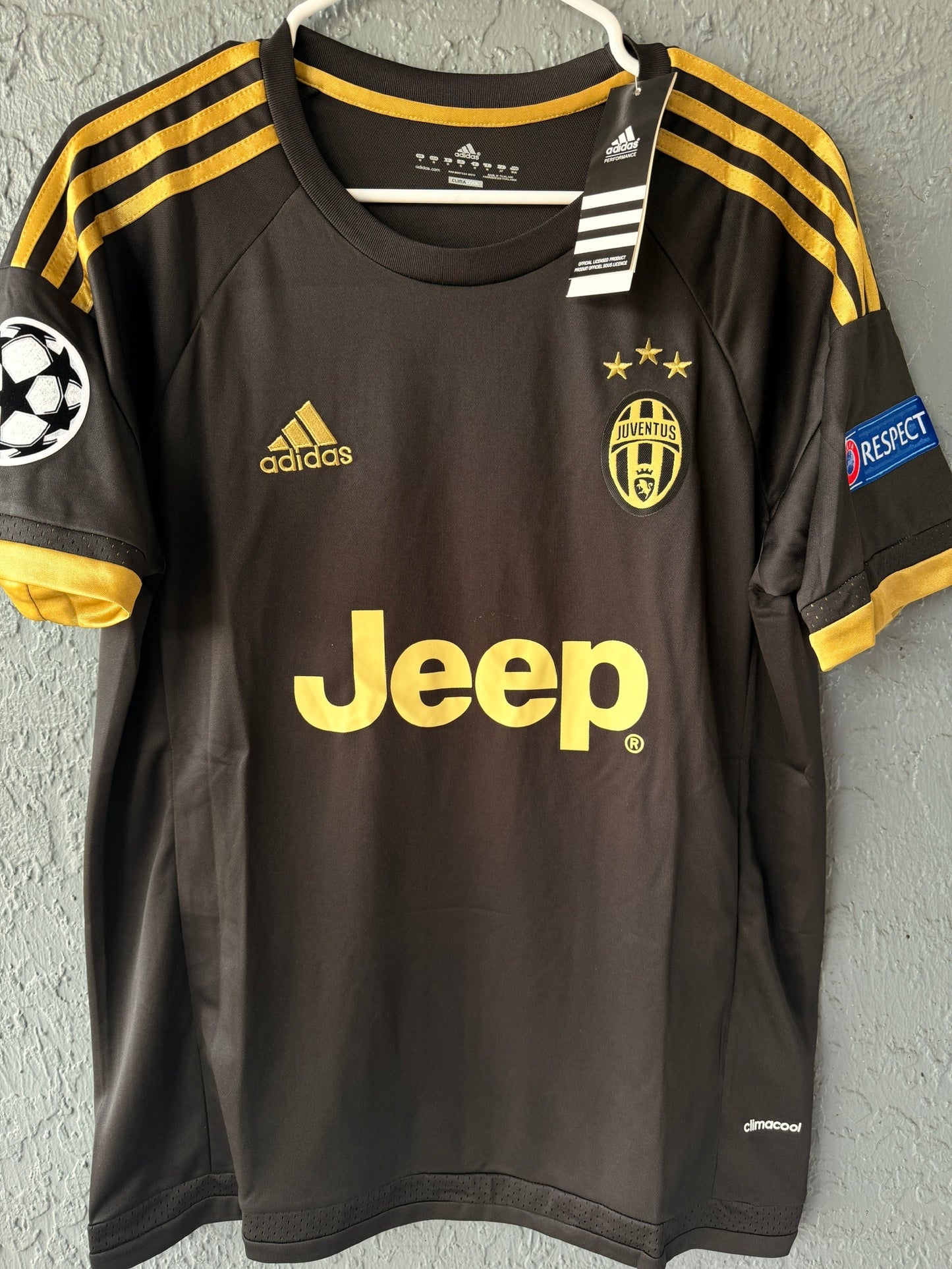 Juventus Paulo Dybala #21 2015/16 Away Black Retro Soccer Jersey Men Size
