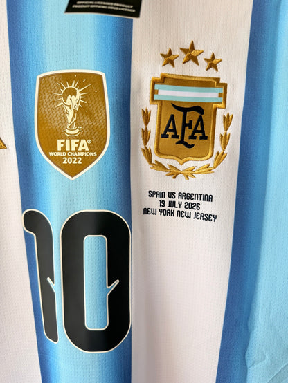 Argentina Lionel Messi #10 2026 Final Home Blue White Soccer Jersey Men Size