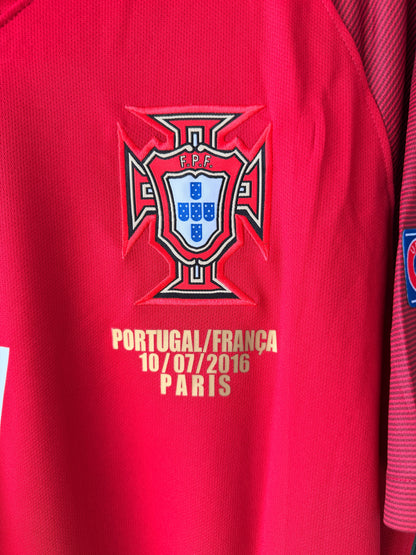 Portugal Cristiano Ronaldo 2016 Euro Final Home Red Soccer Jersey Men