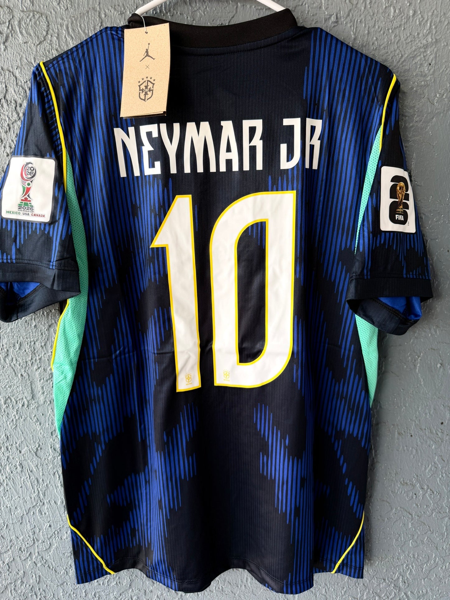 Brazil Neymar Jr #10 2026 Away Blue Soccer Jersey Men