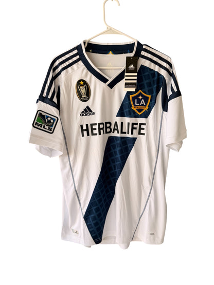 LA Galaxy 2012 Home Retro Soccer Jersey – David Beckham #23 – White – Men’s