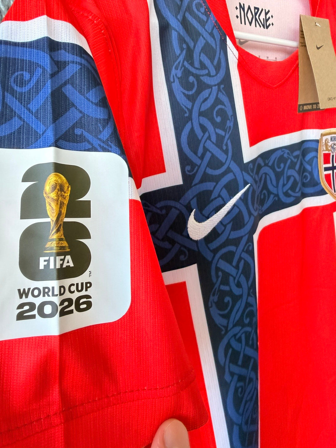 Norway Erling Haaland #9 2026 World Cup Home Red Soccer Jersey Men