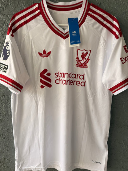 Liverpool Szoboszlai #8 2026/27 Away White Soccer Jersey Fan Version Men Size